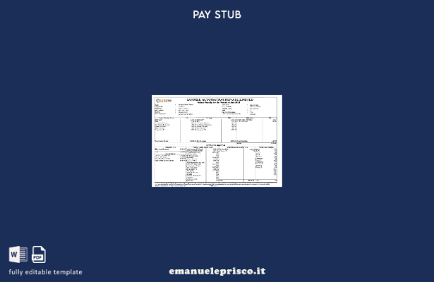 modello di busta paga Sansree Automation in stile verificato